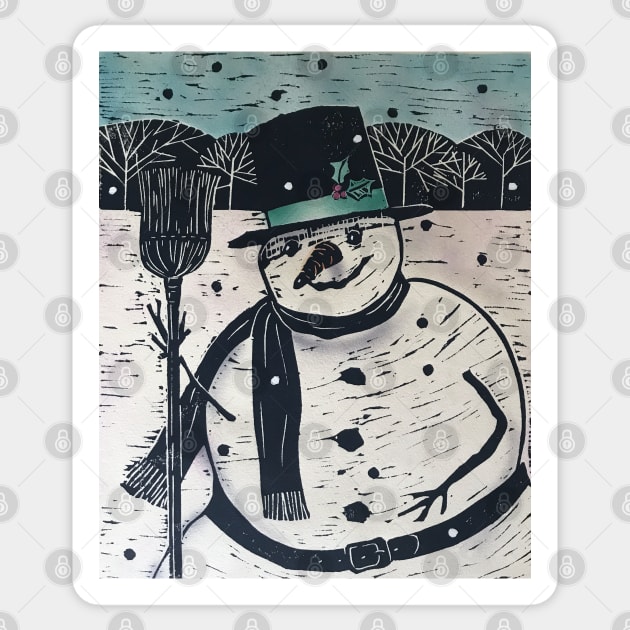 Frosty the Snowman Sticker by HelenDBVickers